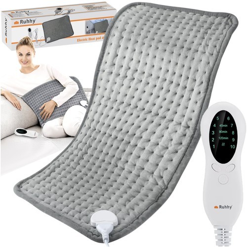 Perna cu incalzire electrica, telecomanda, 10 trepte temperatura, 75W, timer, oprire automata, lavabila, 40x30 cm - imagine 14